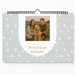 Verjaardagskalender Liggend A3 Seizoenen Voorkant