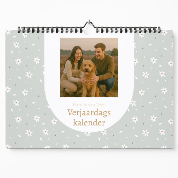 Verjaardagskalender Liggend A3 Seizoenen Voorkant