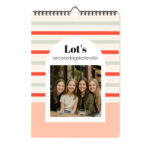Verjaardagskalender Staand A4 Happy Stripes