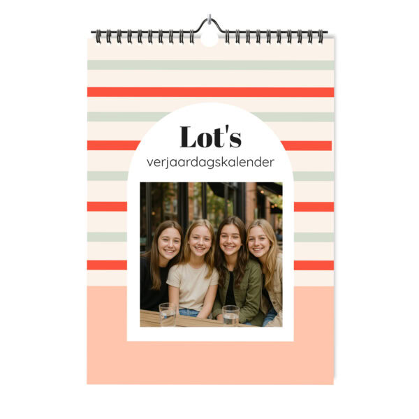 Verjaardagskalender Staand A4 Happy Stripes