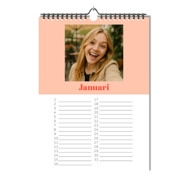 Verjaardagskalender Staand A4 Happy Stripes Jan