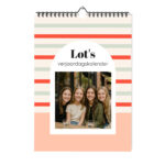 Verjaardagskalender Staand A4 Happy Stripes