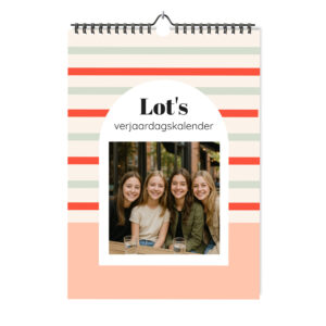 Verjaardagskalender Staand A4 Happy Stripes