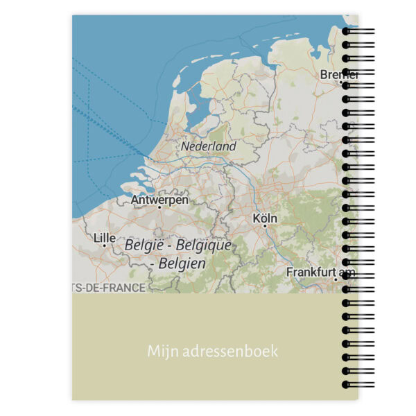 Adresboekje Land Map Achterkant