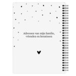 Adresboekje Monochrome Dots Achterkant