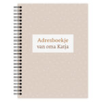 Adresboekje Beige Dots