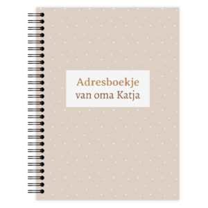 Adresboekje Beige Dots
