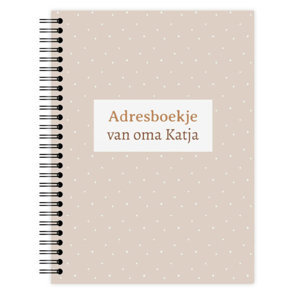Adresboekje Beige Dots