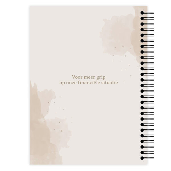 Budgetplanner Watercolour Beige Achterkant