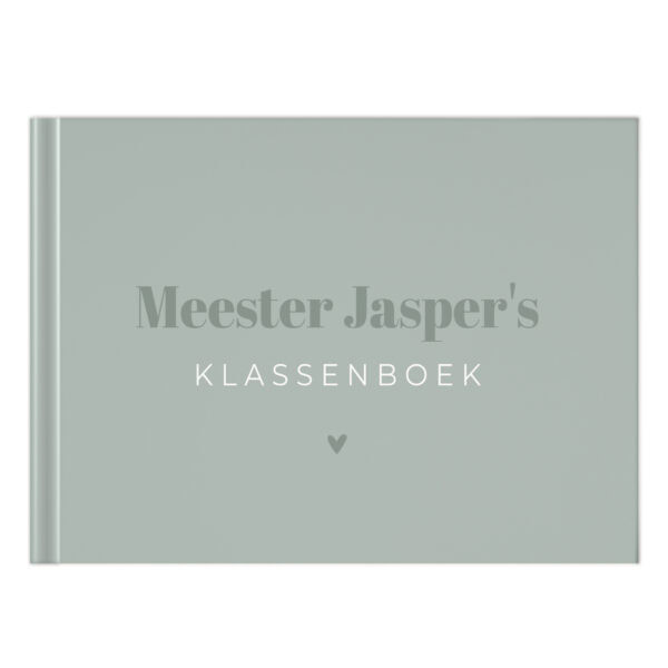 Schoolfotoboek Mockup Cover Groen Leerkracht