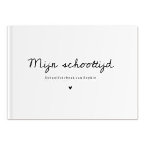 Schoolfotoboek Mockup Cover Zwart Wit