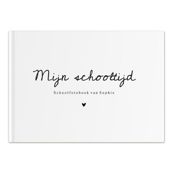 Schoolfotoboek Mockup Cover Zwart Wit
