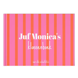 Schoolfotoboek Mockup Voorkant Def Leerkrachten Pink Stripes
