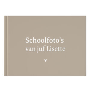 Schoolfotoboek Mockup Voorkant Def Taupe Leerkracht
