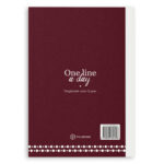 Mockup One Line A Day Burgundy Achterkant