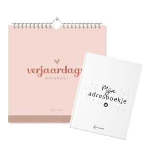 Fyllbooks Verjaardagskalender Met Adresboekje Voordeelset Pink & Blue
