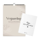 Kalender + Adresboekje Beige