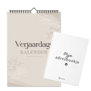 Kalender + Adresboekje Beige