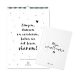 Kalender + Adresboekje Zwart Wit