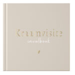 Kraambezoekboek Beige Met Goudfolie Voorkant