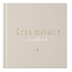 Kraambezoekboek Beige Met Goudfolie Voorkant