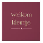 Kraambezoekboek Burgundy Met Goudfolie Voorkant