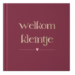 Kraambezoekboek Burgundy Met Goudfolie Voorkant