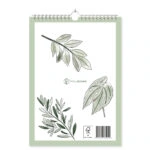 Mockup Verjaardagskalender Botanical Green Achterkant