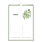 Mockup Verjaardagskalender Botanical Green Binnenwerk 3