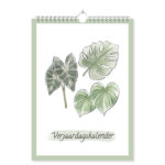 Mockup Verjaardagskalender Botanical Green Voorkant