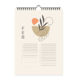 Mockup Verjaardagskalender Scandi Leaf Binnenwerk 2