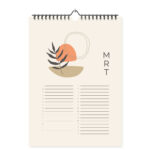 Mockup Verjaardagskalender Scandi Leaf Binnenwerk 3
