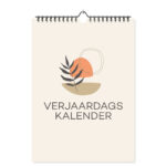 Mockup Verjaardagskalender Scandi Leaf Voorkant