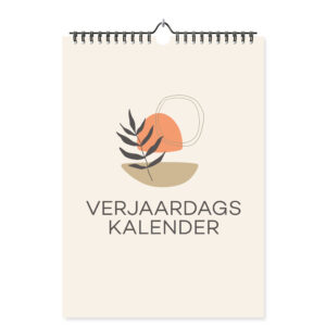 Mockup Verjaardagskalender Scandi Leaf Voorkant