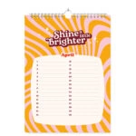 Mockup Verjaardagskalender Trendy Disco Binnenwerk 3