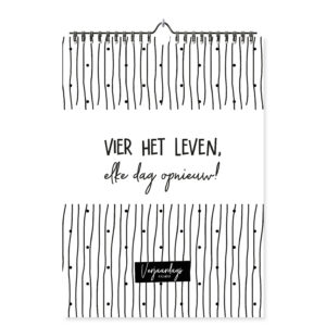 Mockup Verjaardagskalender Zwart Wit Patronen