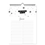 Mockup Verjaardagskalender Zwart Wit Patronen Binennwerk 1