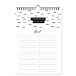 Mockup Verjaardagskalender Zwart Wit Patronen Binennwerk 3