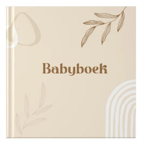 Mockup Voorkant Babyboek Creme