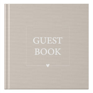 Mockup Voorkant Zand Linnen Guestbook